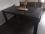 Donkere eettafel, Zo goed als nieuw, Rechthoekig, 50 tot 100 cm, Ophalen of Verzenden