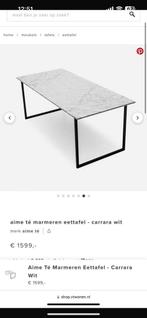 Marmeren eettafel 180x90 carrera wit | Aime Te Nieuw in doos, Huis en Inrichting, Tafels | Eettafels, Ophalen, 150 tot 200 cm