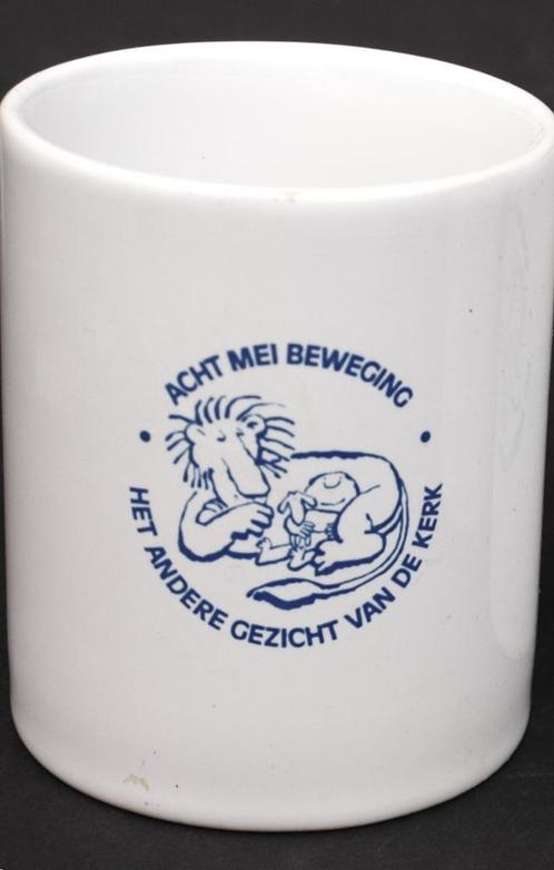 Beker “Acht mei beweging” - NIEUW, Verzamelen, Merken en Reclamevoorwerpen, Nieuw, Gebruiksvoorwerp, Ophalen of Verzenden
