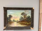Mooi landschap olieverf doek, Antiek en Kunst, Kunst | Schilderijen | Klassiek, Ophalen