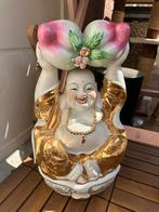XL groot boeddhabeeld lucky laughing buddha nieuw porcelain, Huis en Inrichting, Woonaccessoires | Boeddhabeelden, Nieuw, Ophalen of Verzenden