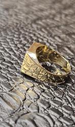 Prachtige heren 14k gouden ring, Heer, Nieuw, Ophalen of Verzenden, 17 tot 18