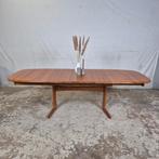 Vintage jaren 60 massief teak Deense tafel verlengbaar 240cm, Ophalen, Gebruikt, Teakhout, 200 cm of meer