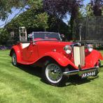 MG TD ROOD BJ. 1951 5 speed. Km stnd 25255 ., Auto's, Beige, Cabriolet, Leder, Handgeschakeld