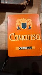 Brocant oud sigarettenblikje tabak cavansa curieus blikje, Verzamelen, Blikken, Ophalen of Verzenden, Gebruikt, Overige