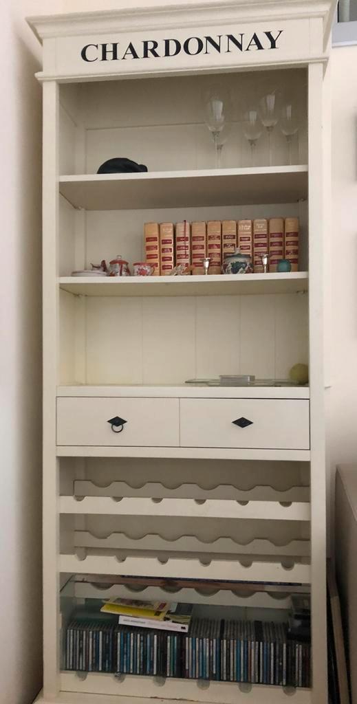Stijlvolle wijnkast Chardonnay, Huis en Inrichting, Woonaccessoires | Wijnrekken, Zo goed als nieuw, 75 cm of meer, Hout, 5 tot 15 flessen