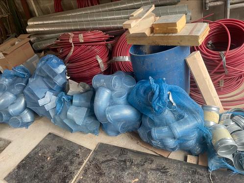 Spiro buizen, spiro hulpstukken, instorkokers en hulpstukken, Doe-het-zelf en Verbouw, Buizen en Afvoer, Zo goed als nieuw, Pvc