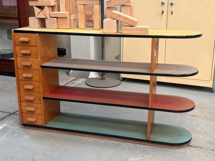 Vintage schoolkast, Huis en Inrichting, Kasten | Overige, Gebruikt, Ophalen