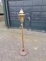 Goudkleurige Koper / Brass Lantaarnpaal, Tuin en Terras, Buitenverlichting, Ophalen, Overige materialen, Gebruikt, Staande lamp