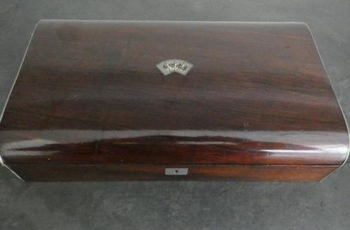 Palissander poker kaartspel kist + 4 kleine kistje [1687], Verzamelen, Speelkaarten, Jokers en Kwartetten, Gebruikt, Speelkaart(en)