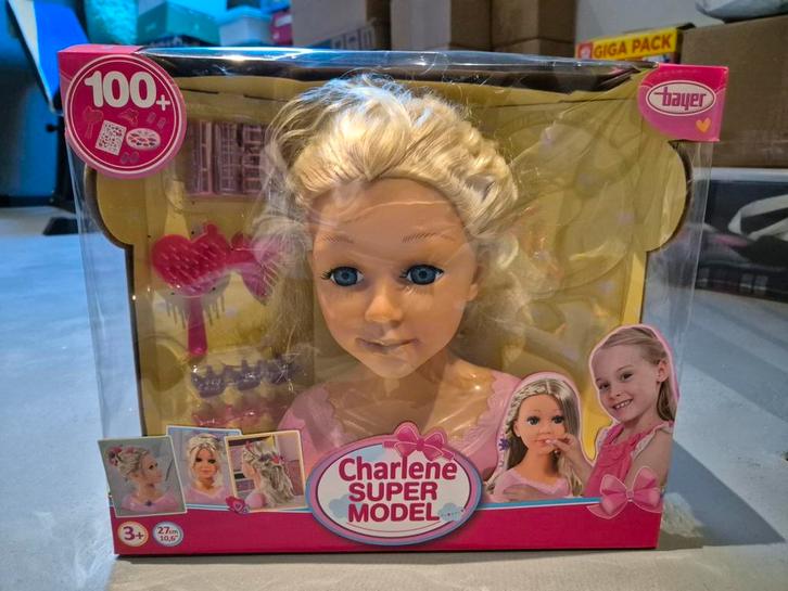 Bayer Design Kaphoofd Charlene Super Model- Blond haar, Kinderen en Baby's, Speelgoed | Poppen, Barbie, Ophalen of Verzenden