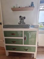 vintage commode opgeknapt wit groen lade deur wasrek, Ophalen, Gebruikt, 50 tot 70 cm, 75 tot 100 cm