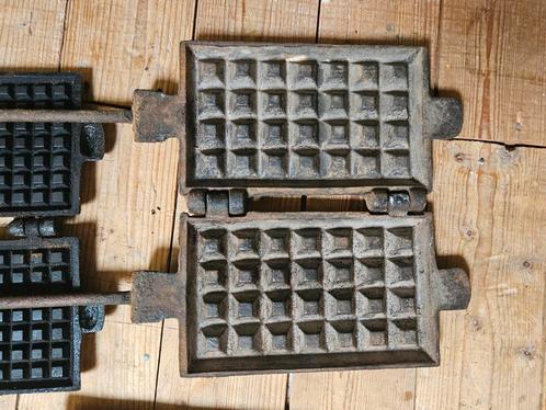 Antieke IJzeren Wafelijzers - Set van 3, Antiek en Kunst, Antiek | Keukenbenodigdheden, Ophalen