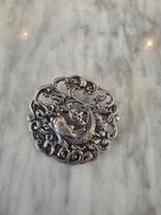 Florale Animale vintage zilveren broche, mooi stuk., Ophalen of Verzenden, Gebruikt, Zilver, Zilver