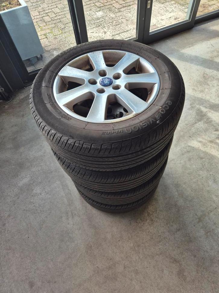 Ford 16" Velgen met Banden - S-Max, Galaxy, Mondeo, Auto-onderdelen, Banden en Velgen, Banden en Velgen, Zomerbanden, 16 inch