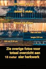Sier Smeedijzer tuinhek met electrische poort totaal 18 mtr, Tuin en Terras, Ophalen, Met poort, Zo goed als nieuw, Sierhekwerk