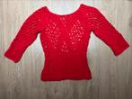 Dames gaten trui rood maat S/M, Ophalen of Verzenden, Gedragen, Maat 36 (S), Rood