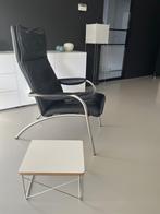 Mooie zwarte leren De Sede fauteuil, Huis en Inrichting, Fauteuils, Ophalen, Gebruikt, Minder dan 75 cm, Leer