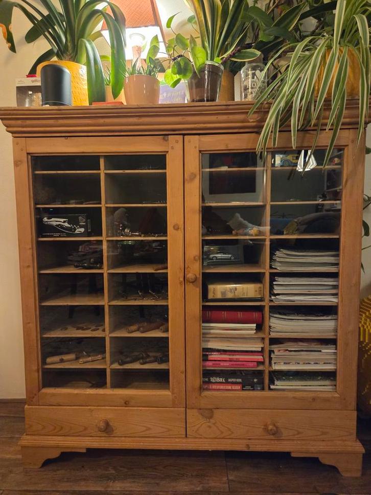 Antieke Vakkenkast met Glazen Deuren, Antiek en Kunst, Antiek | Meubels | Kasten, Ophalen