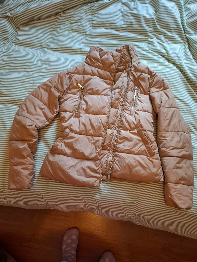Jas, Kleding | Dames, Jassen | Winter, Beige, Ophalen of Verzenden, Zo goed als nieuw, Maat 34 (XS) of kleiner