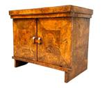 Vintage French Handmade Brutalist Burl Wood Cabinet, 1950s., Ophalen of Verzenden