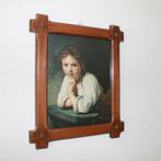 Schilderij "Meisje in het venster" van Rembrandt, Minder dan 50 cm, Oorspronkelijke maker, Ophalen of Verzenden, Zo goed als nieuw