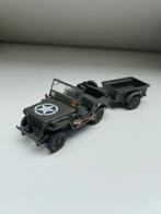 Miniatuur legerauto met aanhangwagen, Overige merken, Gebruikt, 1:50 of kleiner, Auto
