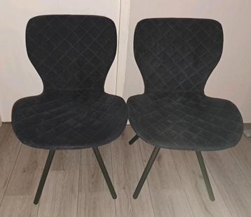 2x mooie donkerblauwe stoelen beschikbaar voor biedingen