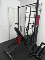 Squat Rack + Verstelbare Halterbank, Sport en Fitness, Fitnessmaterialen, Ophalen, Zo goed als nieuw, Fitnessbank