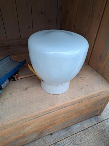 Antieke Gispen melkglas grote plafondlamp ( 2x)  beschikbaar voor biedingen