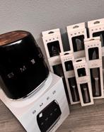 Nieuwe zwarte SMEG messenblok met 6 messen Knife Block, Ophalen of Verzenden, Nieuw