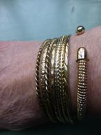 Vintage Goudkleurige Rinkelarmbanden, Verzenden, Goud, Overige materialen