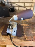 Retro lampje (bruin) en plafonnier wit, Huis en Inrichting, Lampen | Spots, Metaal of Aluminium, Ophalen of Verzenden, Zo goed als nieuw