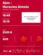 Ajax - Heracles drie kaarten plaatsen naast elkaar, Tickets en Kaartjes, Losse kaart, Drie personen of meer, Augustus