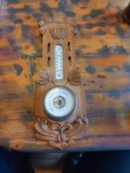 Antieke Houten Barometer met Thermometer, Antiek en Kunst, Antiek | Woonaccessoires, Ophalen of Verzenden