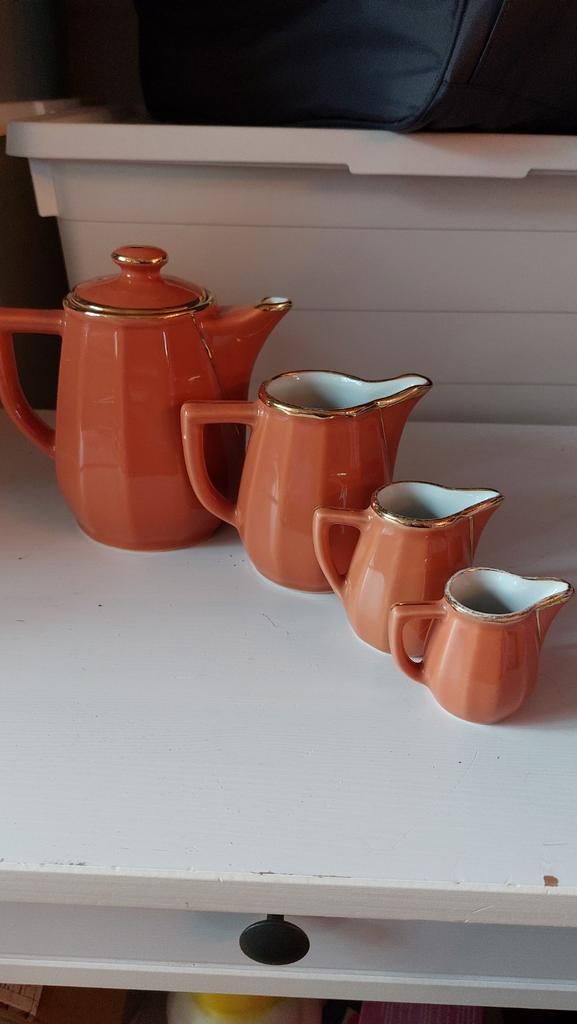 Apilco flora oranje kannetje melk 3 maten, Ophalen of Verzenden, Gebruikt, Overige materialen, Overige typen
