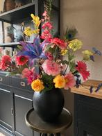 Toetervaas Zwart met Prachtige Zijden bloemen 125,00-10%💕, Ophalen of Verzenden, Nieuw