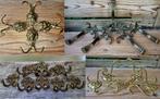 13x Kapstokhaken & Mechelse Ringen - Koper Brons Metaal, Ophalen of Verzenden, Zo goed als nieuw, Metaal, Wandhaken