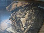 Jan Toorop de mijnwerker 1915 in lijst 70x75, Ophalen
