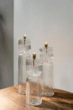 Olielamp Hoge Ribbel transparant | set van 3 | Peri Living, Overige materialen, Overige kleuren, -, Nieuw