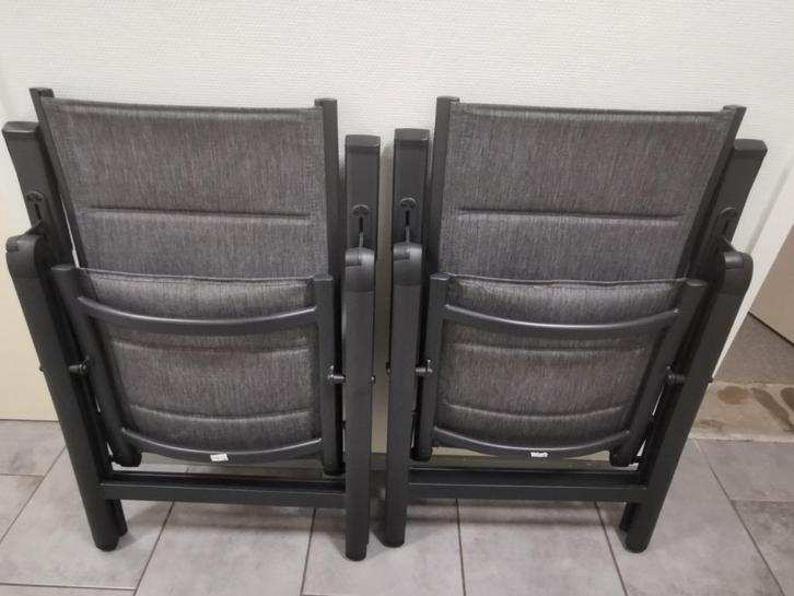 Standenstoel Jysk - Jutlandia - grijs, Tuin en Terras, Tuinstoelen, Zo goed als nieuw, Aluminium, Inklapbaar, Verstelbaar, Ophalen