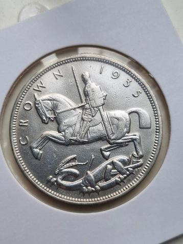 1 crown 1935 Engeland zilver beschikbaar voor biedingen