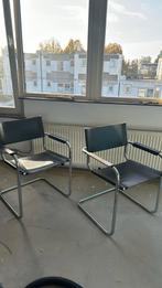 Buisframe stoelen, Huis en Inrichting, Stoelen, Ophalen, Twee, Zwart, Design