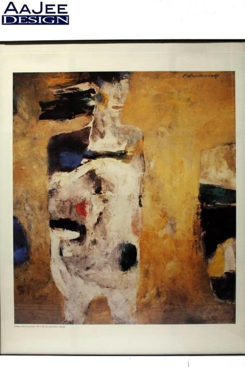 Nico Molenkamp - Gesigneerd op steen - Indiaan - Kunstdruk, Antiek en Kunst, Kunst | Litho's en Zeefdrukken, Ophalen of Verzenden