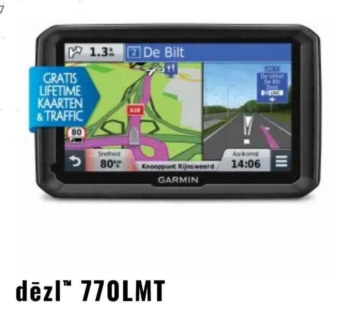 Garmin Dezl 770LMT-D navigatie met spraakbesturing en camera, Auto diversen, Autonavigatie, Zo goed als nieuw, Ophalen of Verzenden