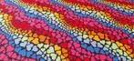 Stof, Zwart met regenboog hartjes 5,3 meter, Hobby en Vrije tijd, Stoffen en Lappen, Ophalen, Overige kleuren, 120 cm of meer