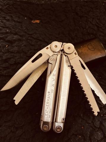 Te koop Leatherman Wave Gen1 met lederen hoesje zie foto's  beschikbaar voor biedingen