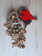 Kerstballen en strikken met panterprint/dierenprint, Diversen, Kerst, Ophalen of Verzenden