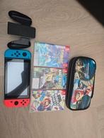 Nintendo Switch met 3 games en accessoires, Spelcomputers en Games, Games | Nintendo Switch, Ophalen of Verzenden, Zo goed als nieuw