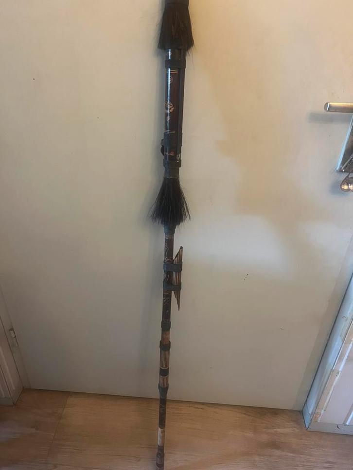 Vintage Houten Blaaspijp / Sarbacane jaren 60/70., Antiek en Kunst, Kunst | Niet-Westerse kunst, Ophalen of Verzenden